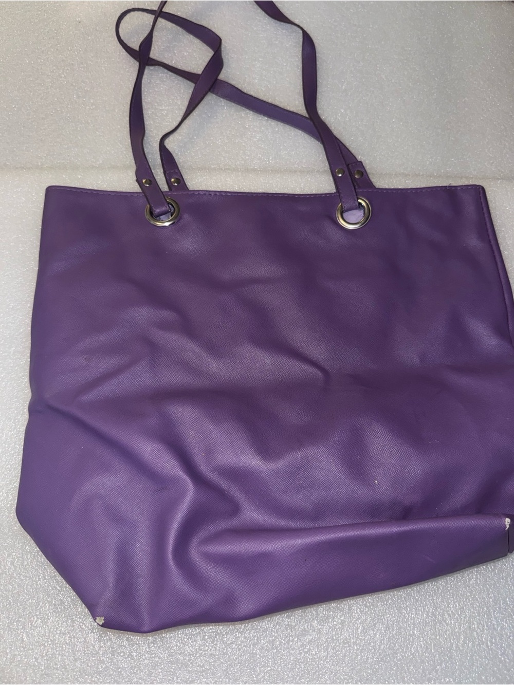 Purple Tote Bag with Shoulder Straps - Classic Everyday Carry